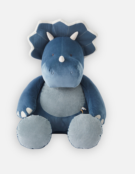 Peluche large Ops en Veloudoux, bleu